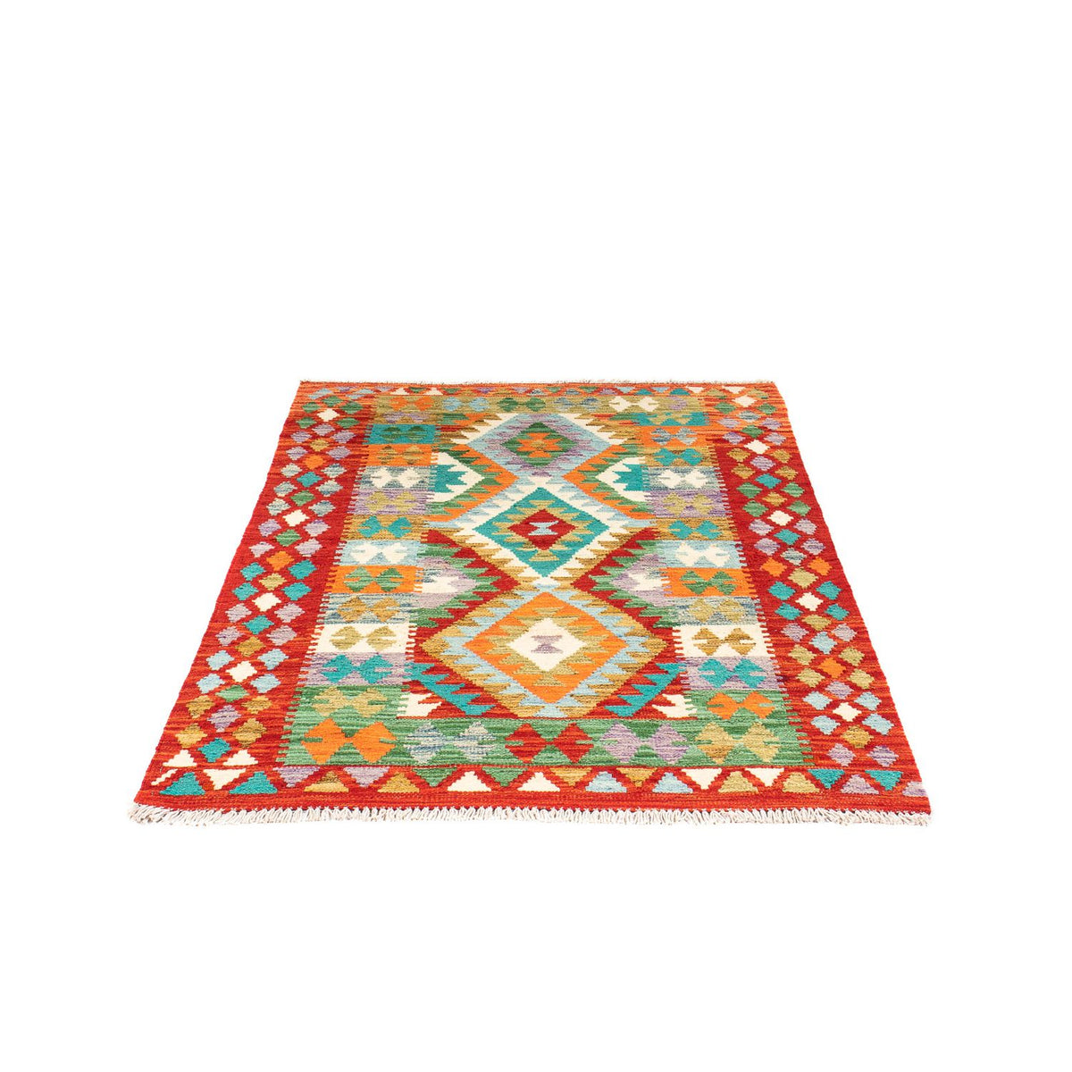 Kelim Rug - Splash - 154 x 102 cm - rust