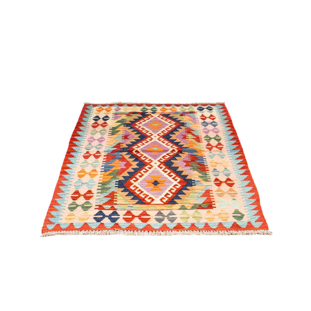 Kelim Rug - Splash - 157 x 101 cm - rust
