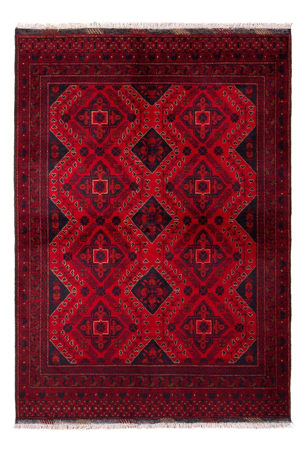 Afghan Rug - Kunduz - 199 x 126 cm - dark red