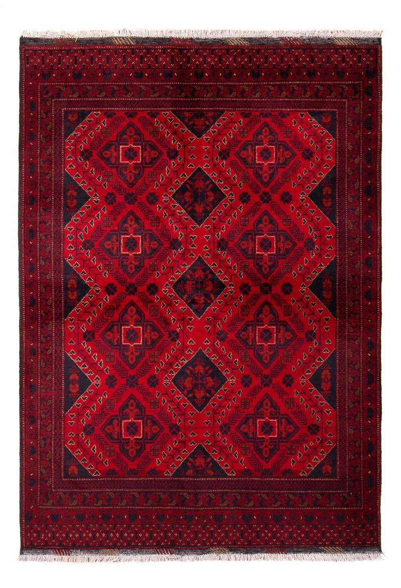 Afghan Rug - Kunduz - 199 x 126 cm - dark red