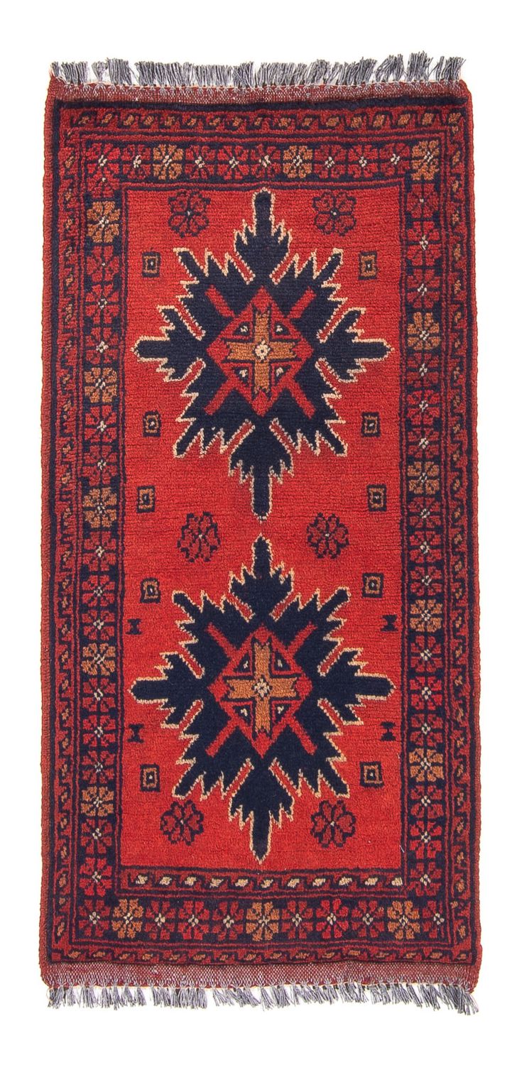 Afghan Rug - Kunduz - 98 x 49 cm - dark red
