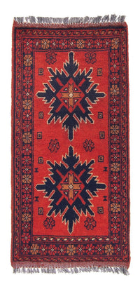 Afghan Rug - Kunduz - 98 x 49 cm - dark red