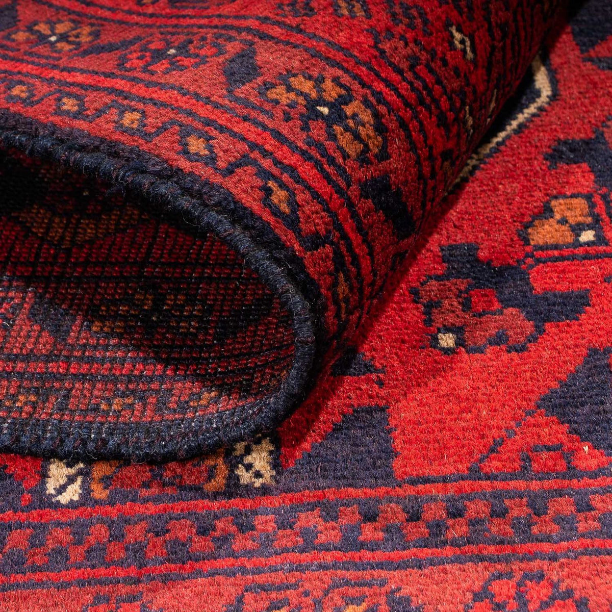 Afghan Rug - Kunduz - 146 x 102 cm - dark red