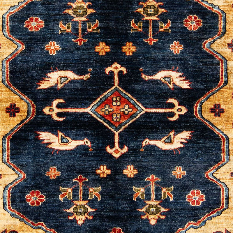 Afghan Rug - 200 x 152 cm - dark blue