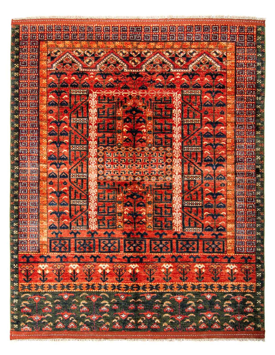 Afghan Rug - 196 x 158 cm - red