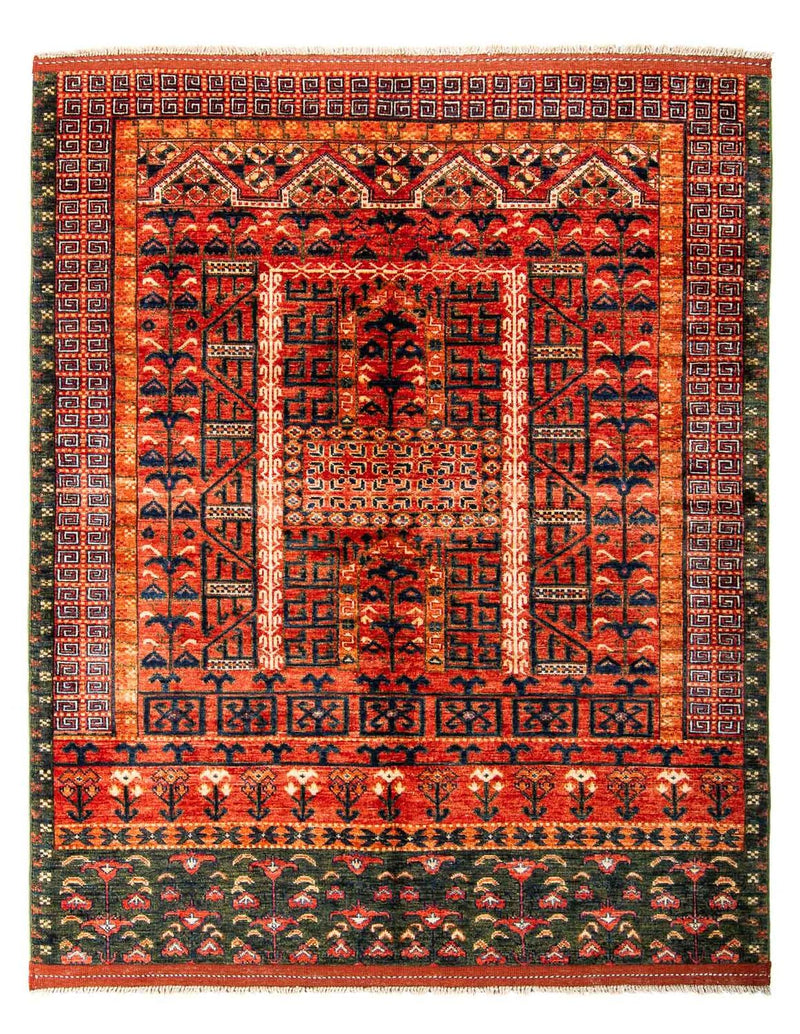 Afghan Rug - 196 x 158 cm - red