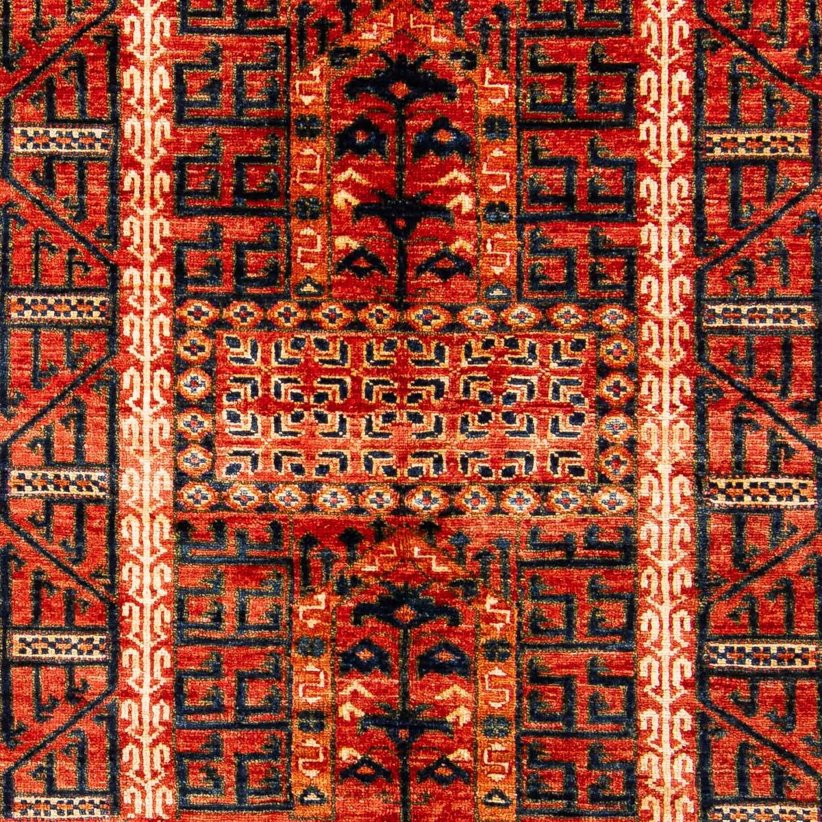 Afghan Rug - 196 x 158 cm - red
