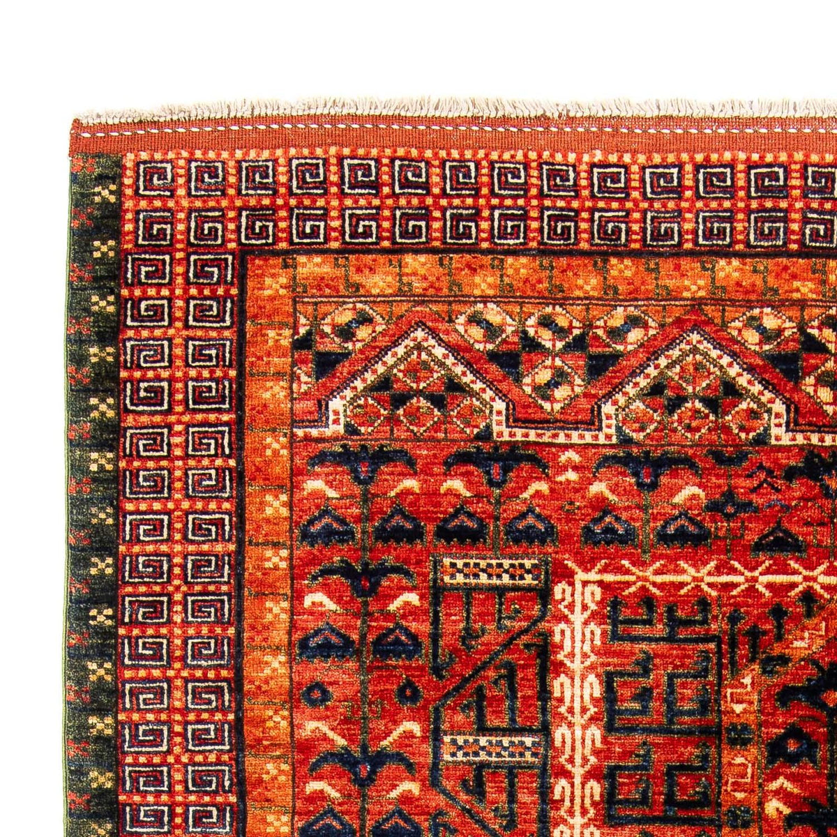 Afghan Rug - 196 x 158 cm - red