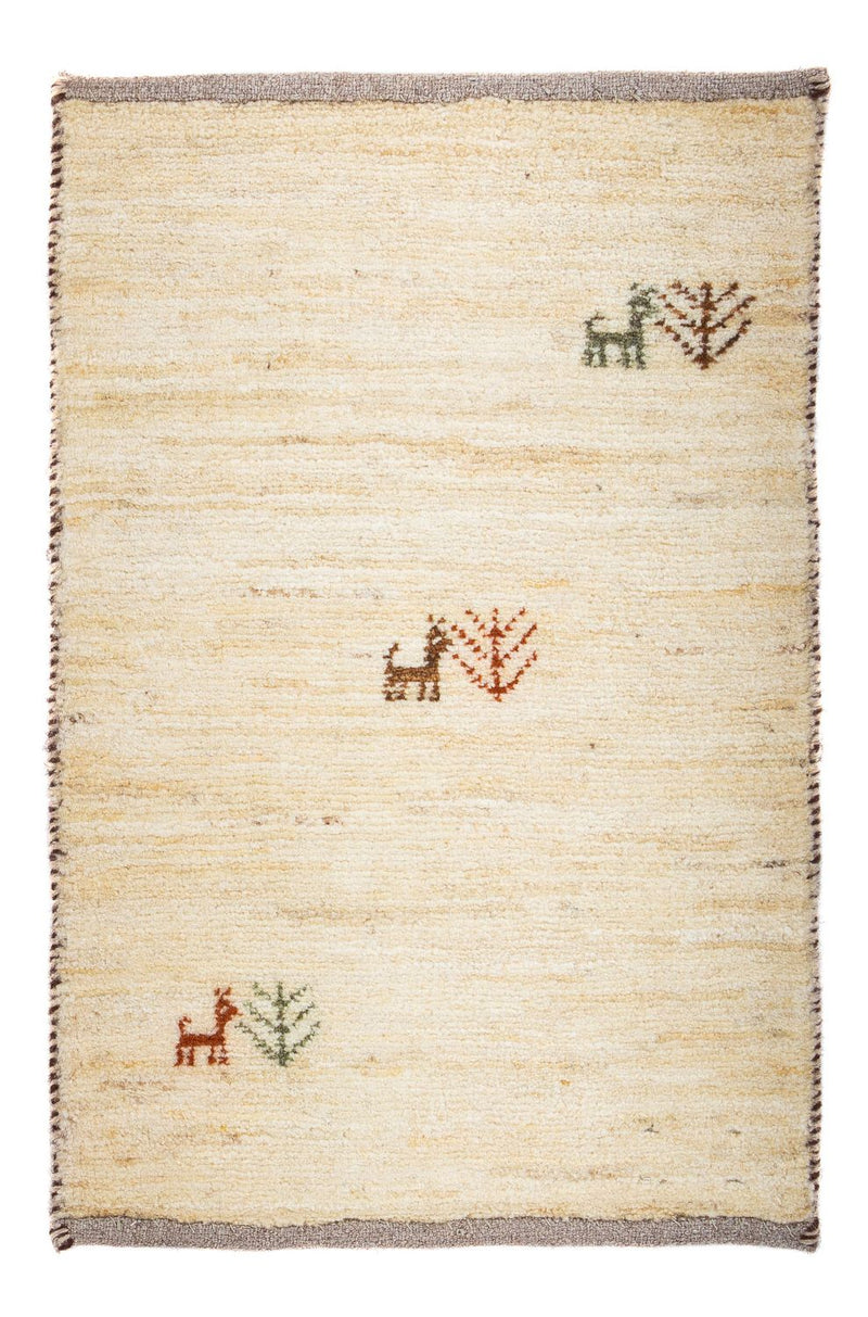Gabbeh Rug - Loribaft Perser - 60 x 40 cm - beige