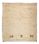 Gabbeh Rug - Loribaft Perser square  - 45 x 40 cm - beige