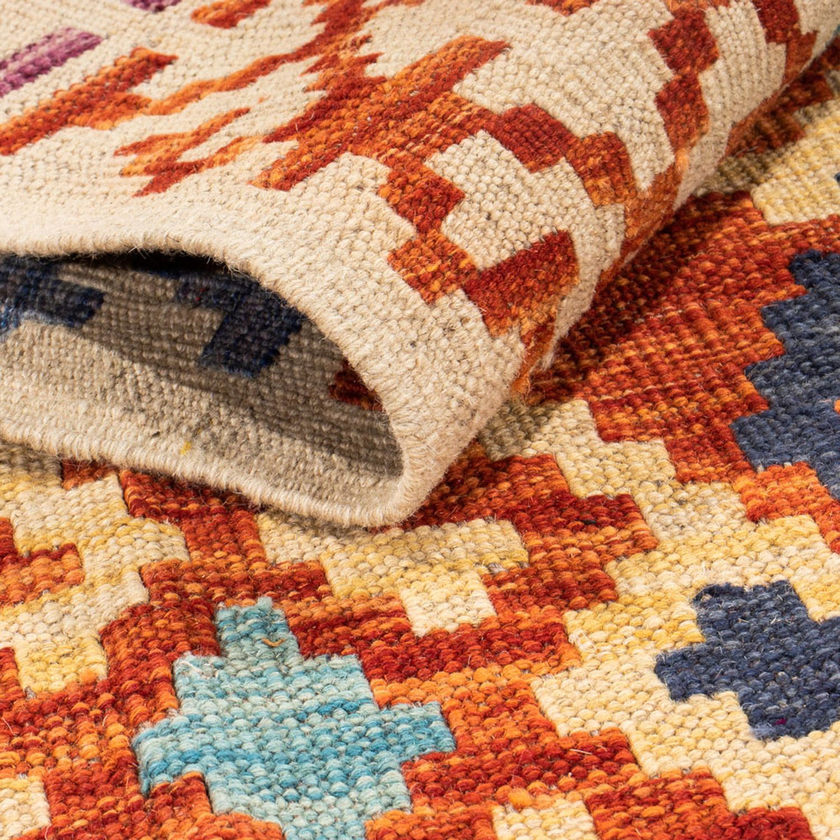 Runner Kelim Rug - Splash - 302 x 83 cm - multicolored