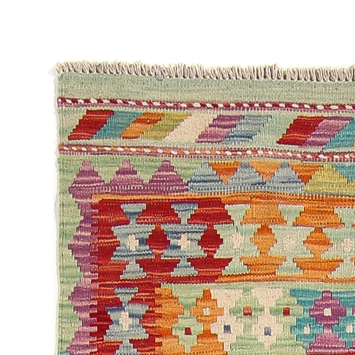 Runner Kelim Rug - Splash - 309 x 84 cm - multicolored