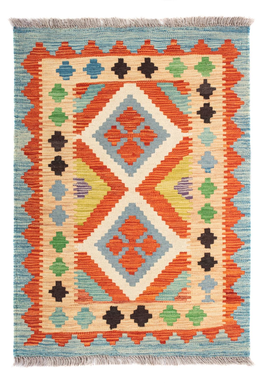 Kelim Rug - Splash - 89 x 63 cm - multicolored