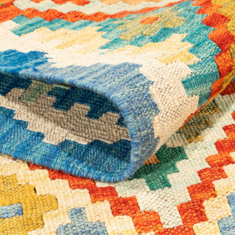 Runner Kelim Rug - Splash - 297 x 80 cm - multicolored