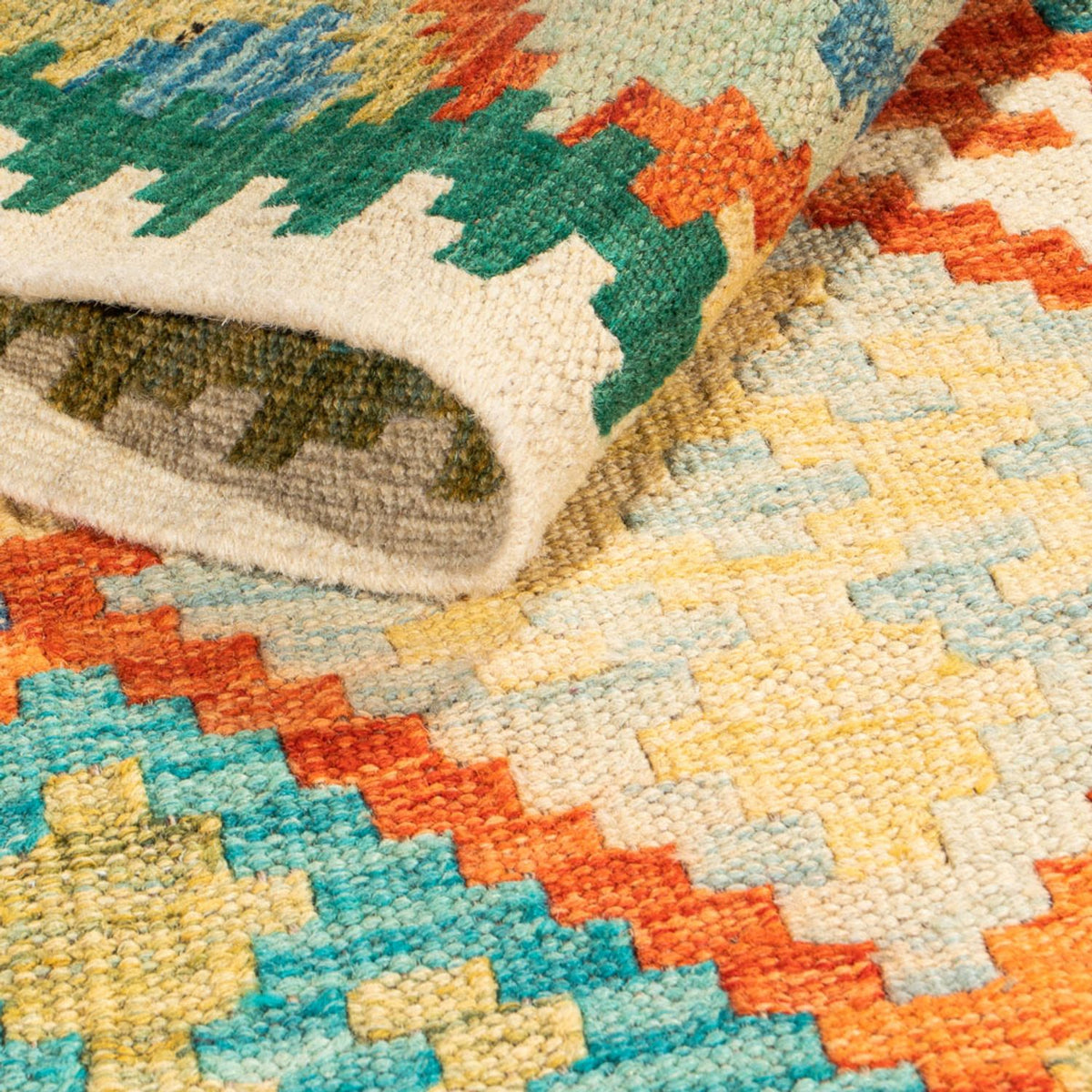 Runner Kelim Rug - Splash - 297 x 86 cm - multicolored