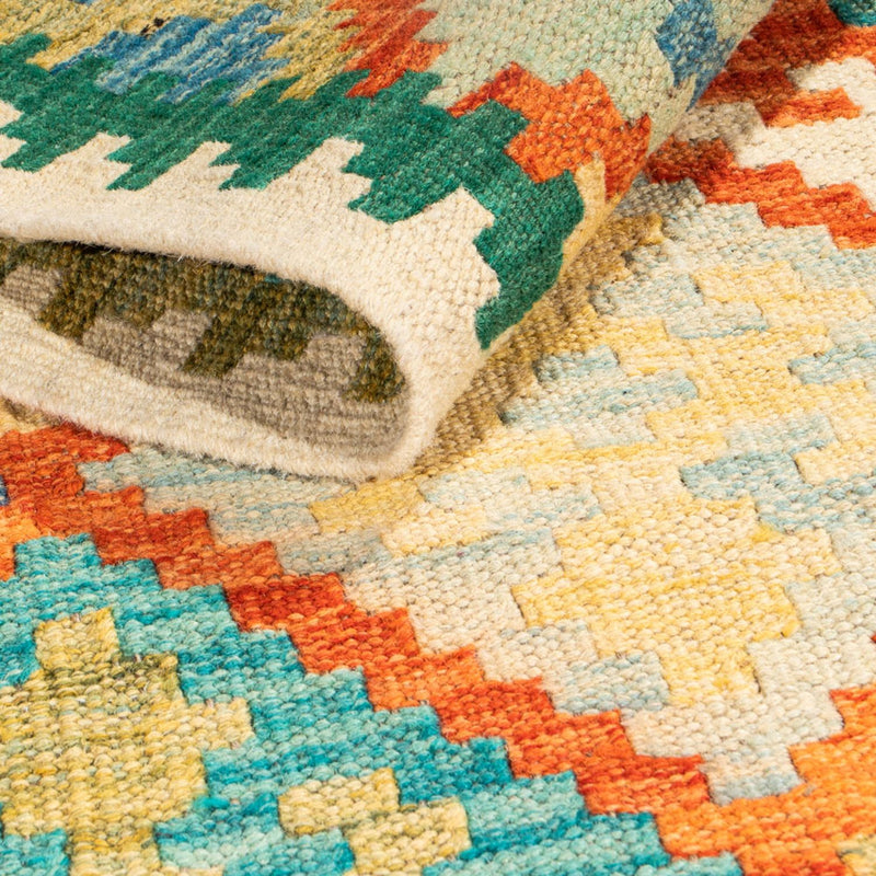 Runner Kelim Rug - Splash - 297 x 86 cm - multicolored