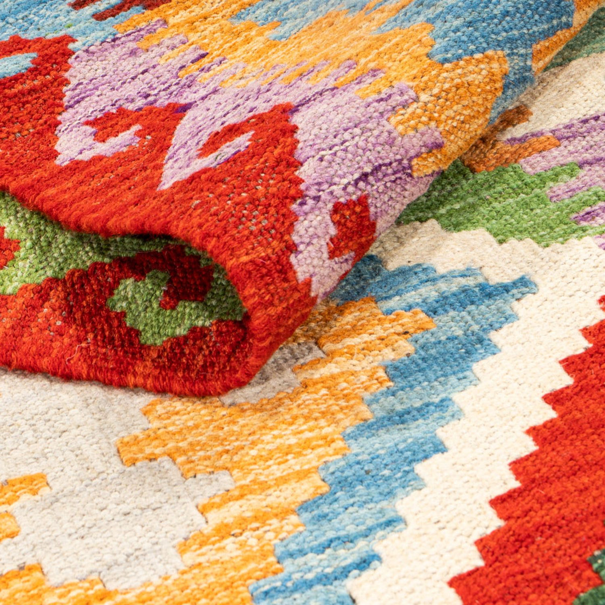 Runner Kelim Rug - Splash - 292 x 80 cm - multicolored