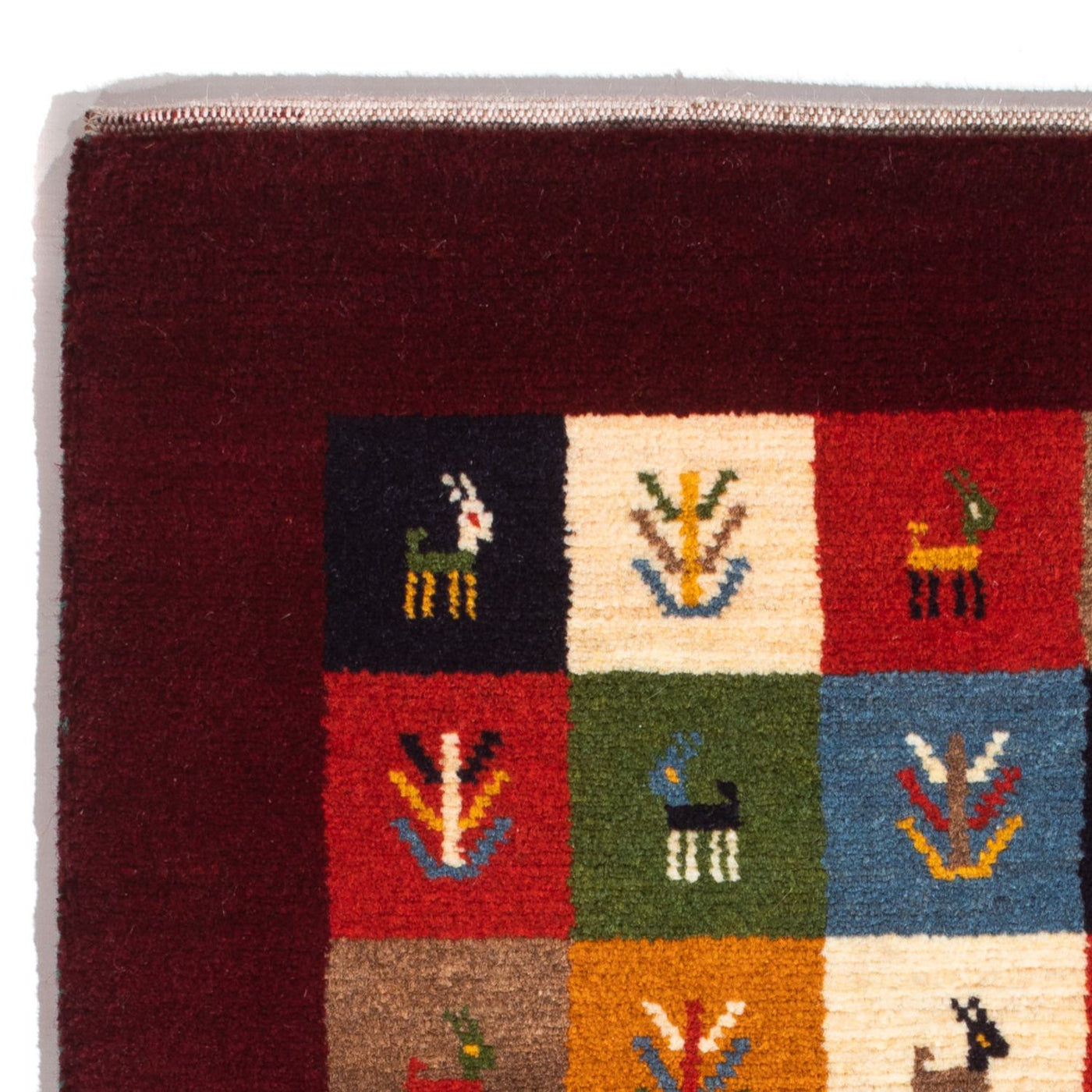 Persian Gabbeh Rug 88x61cm - Perserteppich Wollteppich