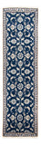 Runner Perser Rug - Nain - 254 x 79 cm - dark blue
