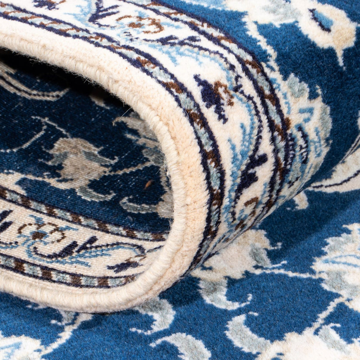 Runner Perser Rug - Nain - 254 x 79 cm - dark blue