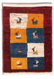 Persian Gabbeh Rug 60x40cm - Perserteppich Wollteppich