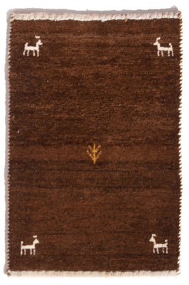 Gabbeh Rug - Perser - 60 x 40 cm - dark camel