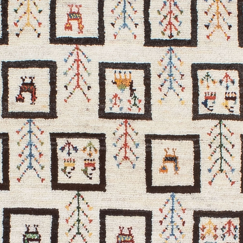 Runner Gabbeh Rug - Loribaft Perser - 199 x 87 cm - natural