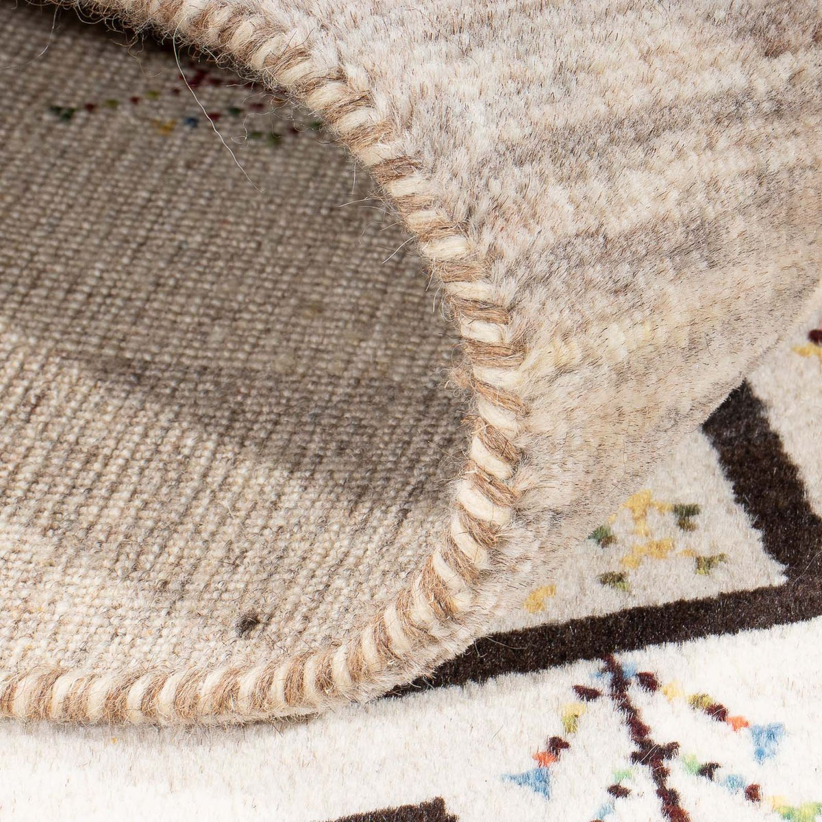 Runner Gabbeh Rug - Loribaft Perser - 199 x 87 cm - natural