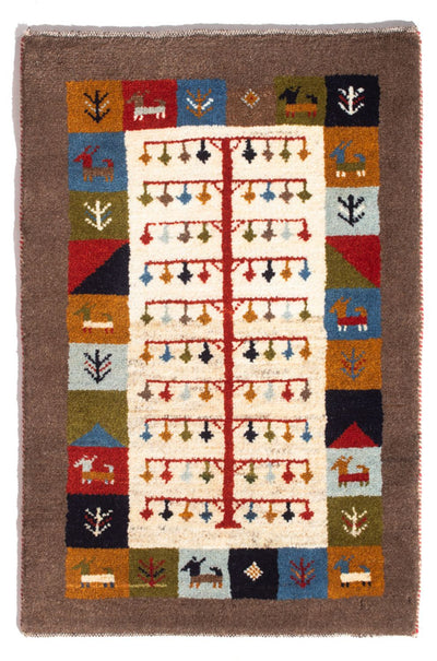 Persian Gabbeh Rug 61x88cm - Perserteppich Wollteppich