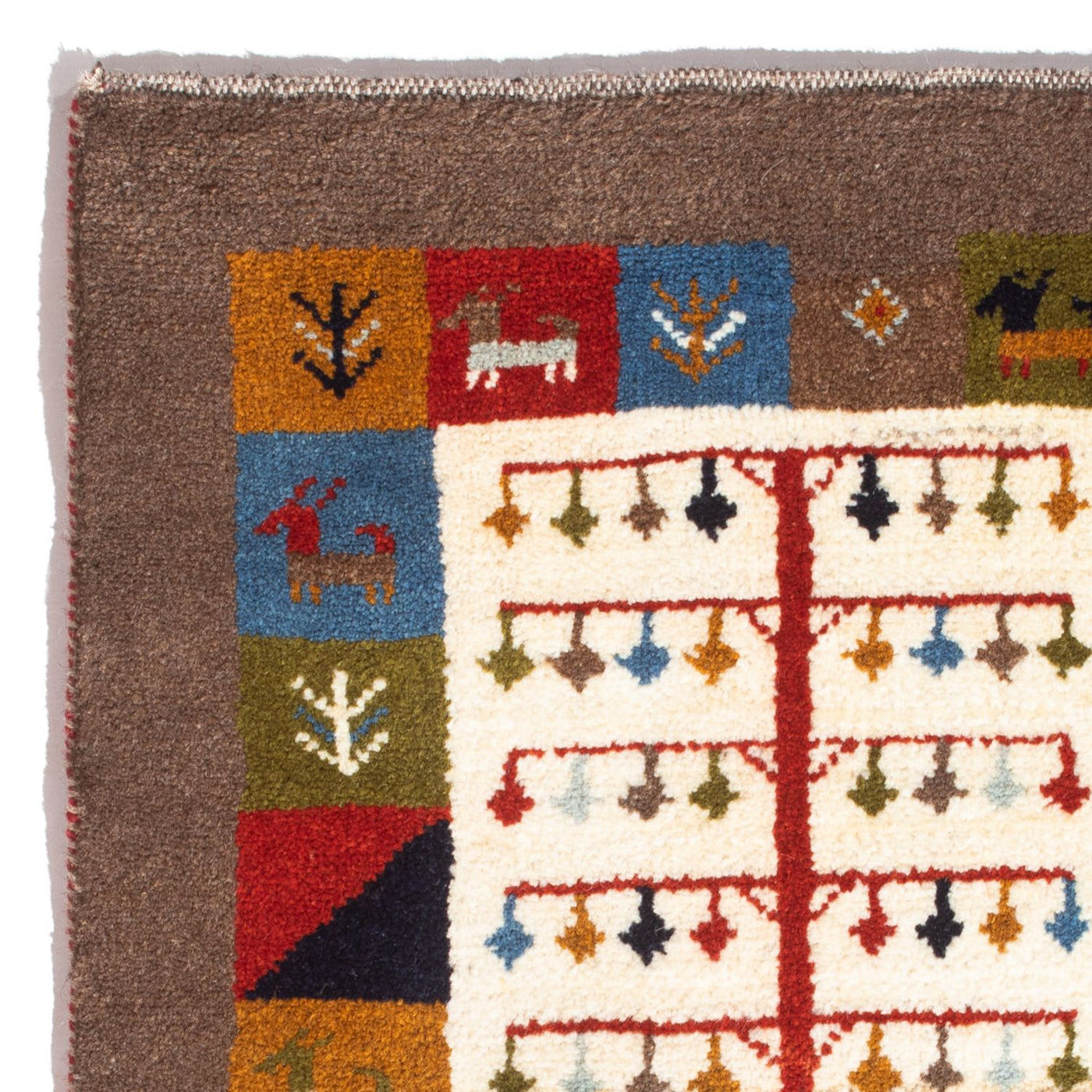 Gabbeh Persian Rug 88x61cm - Perserteppich Wollteppich