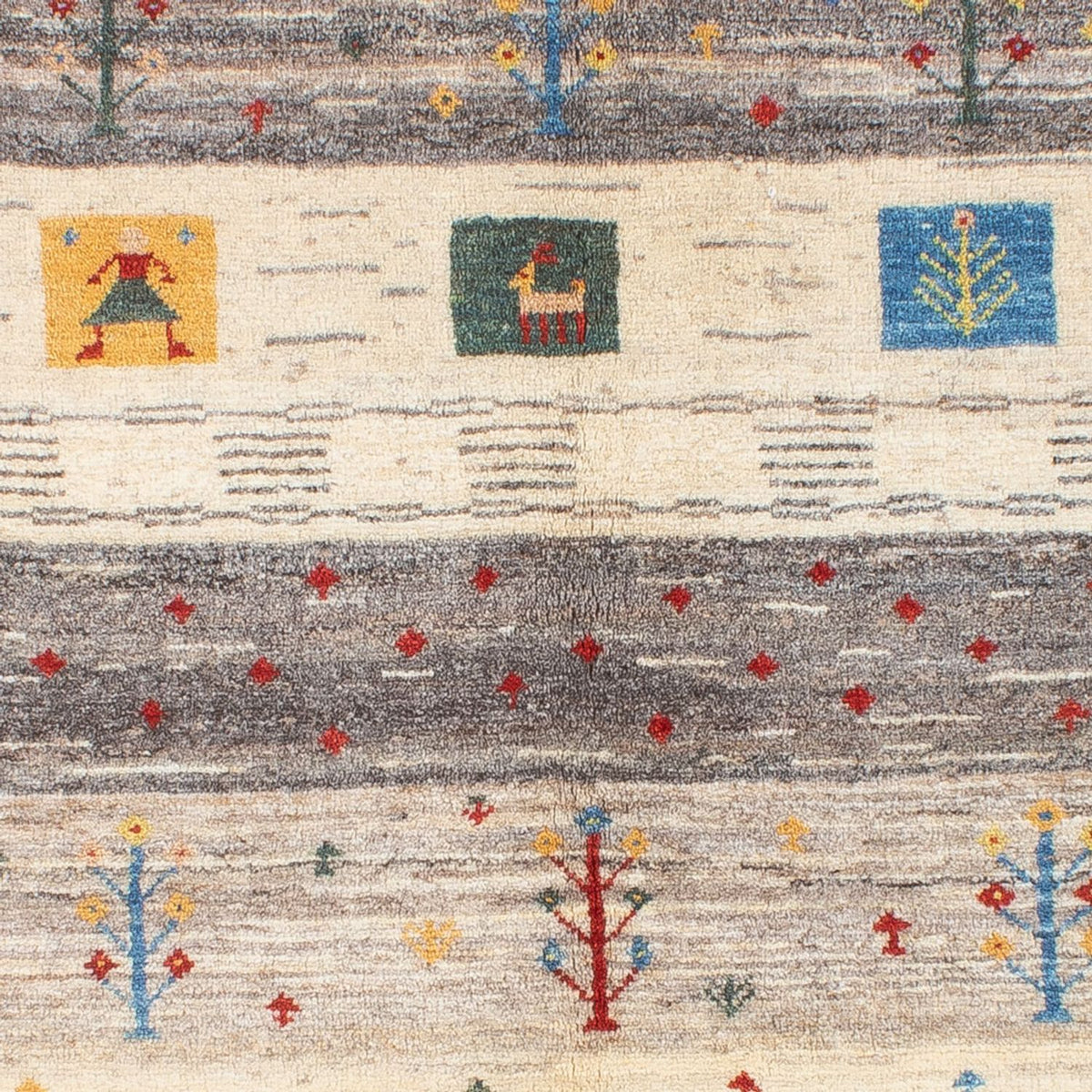 Gabbeh Rug - Perser - 187 x 148 cm - natural