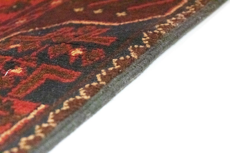 Runner Afghan Rug - Kunduz - 295 x 75 cm - red