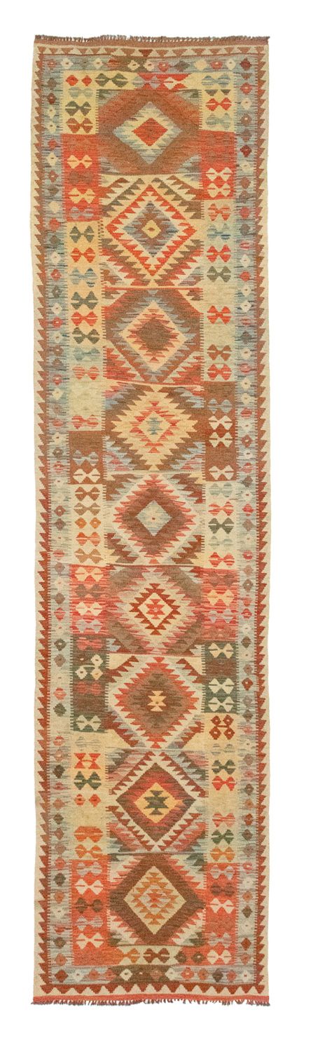 Runner Kelim Rug - Oriental - 395 x 84 cm - brown