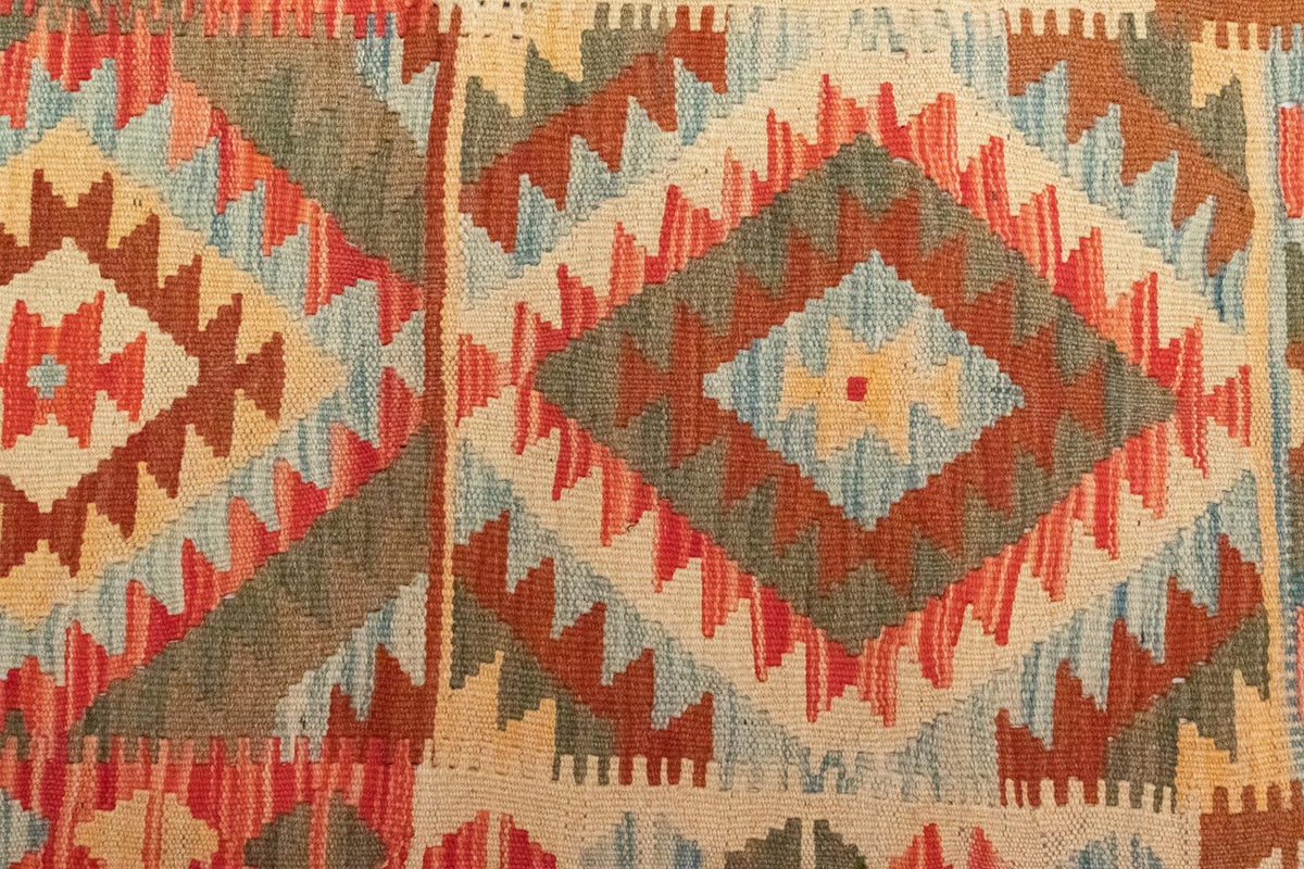 Runner Kelim Rug - Oriental - 395 x 84 cm - brown