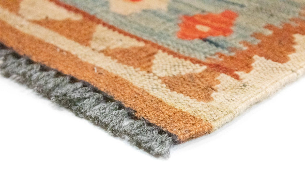 Runner Kelim Rug - Oriental - 395 x 84 cm - brown