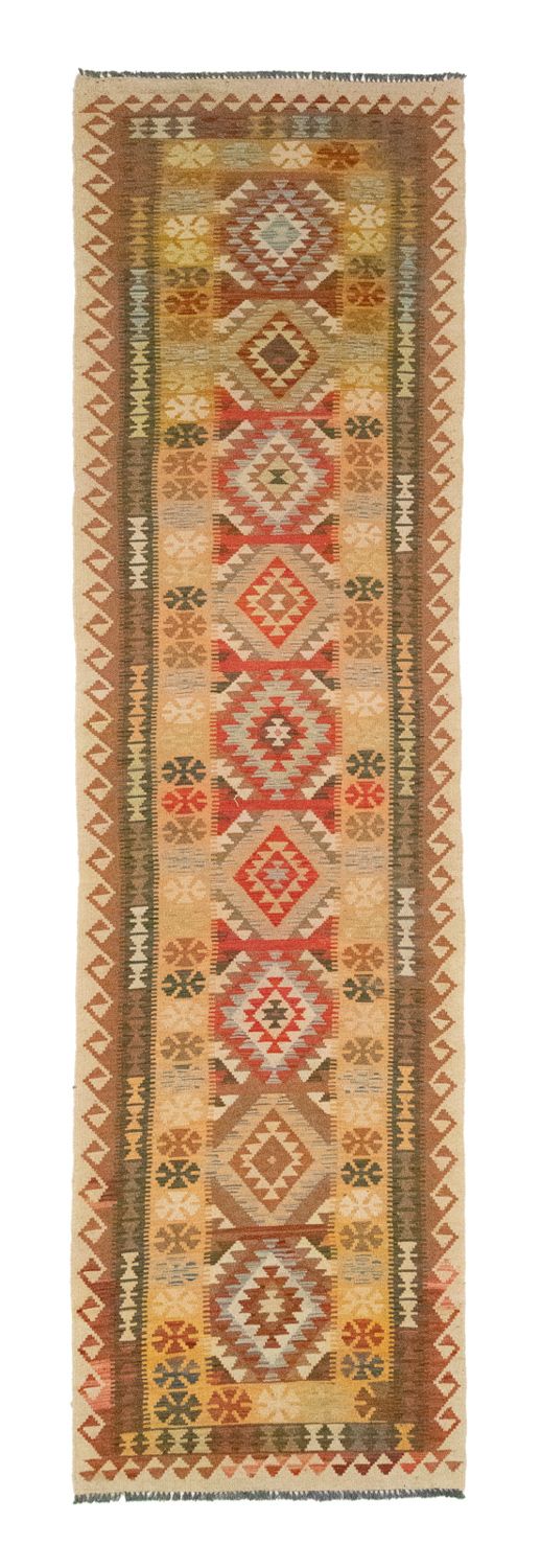 Runner Kelim Rug - Oriental - 390 x 85 cm - brown