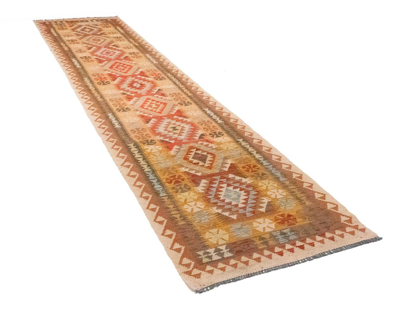 Runner Kelim Rug - Oriental - 390 x 85 cm - brown