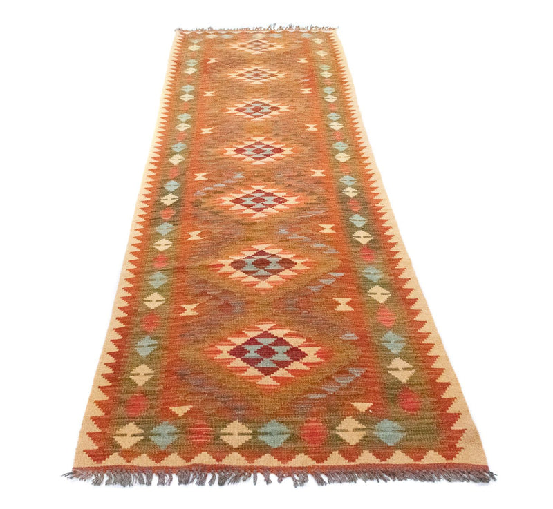 Runner Kelim Rug - Oriental - 300 x 80 cm - brown