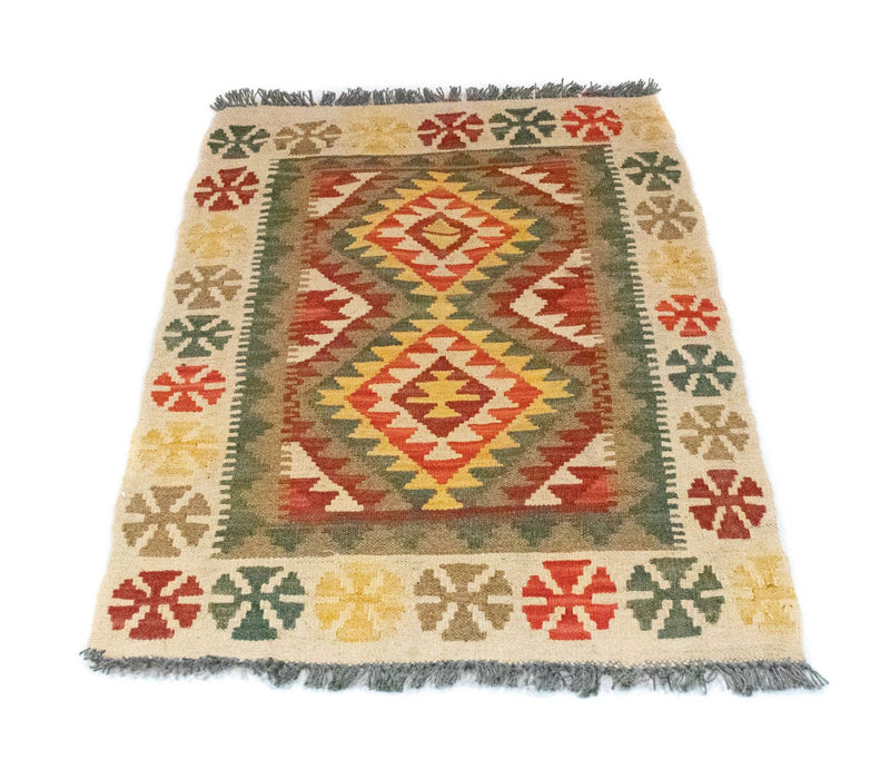 Kelim Rug - Oriental - 90 x 60 cm - green