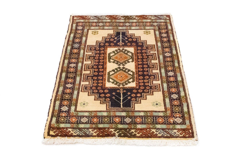 Turkaman Rug - 93 x 63 cm - blue
