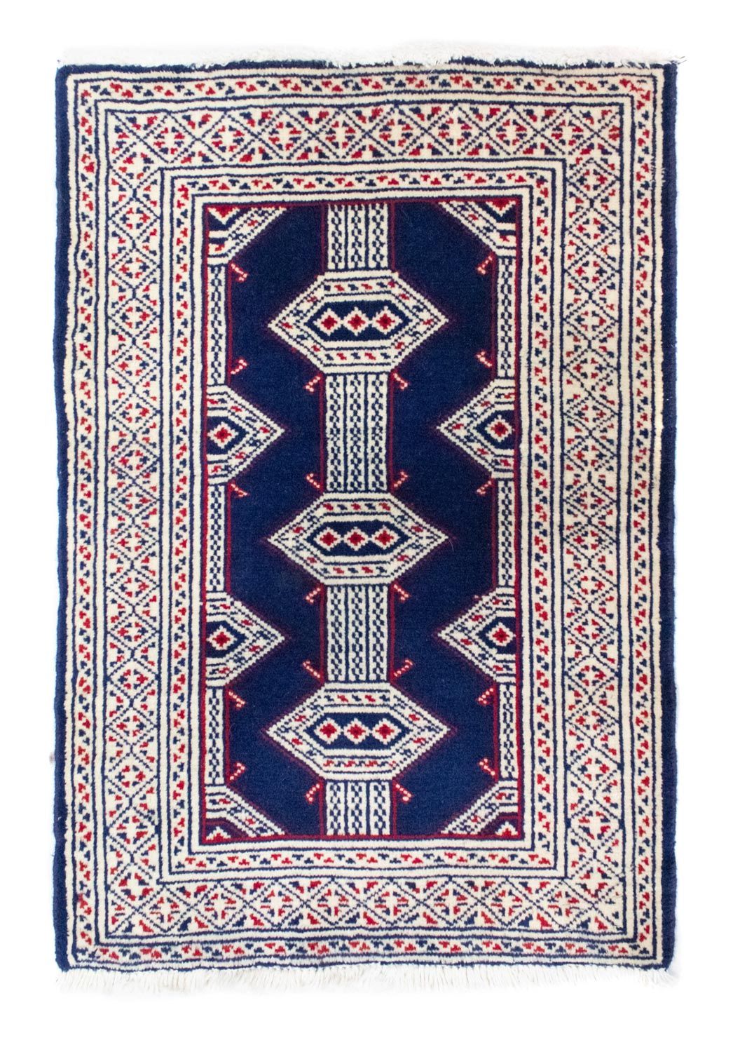 Turkaman Rug - 88 x 62 cm - blue