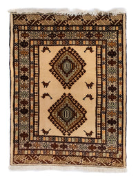 Turkaman Rug - 87 x 64 cm - blue