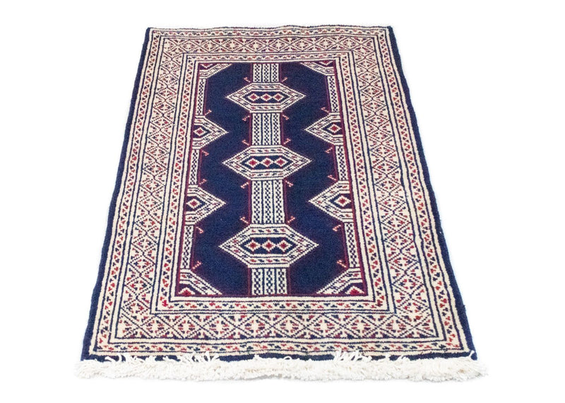 Turkaman Rug - 90 x 62 cm - blue
