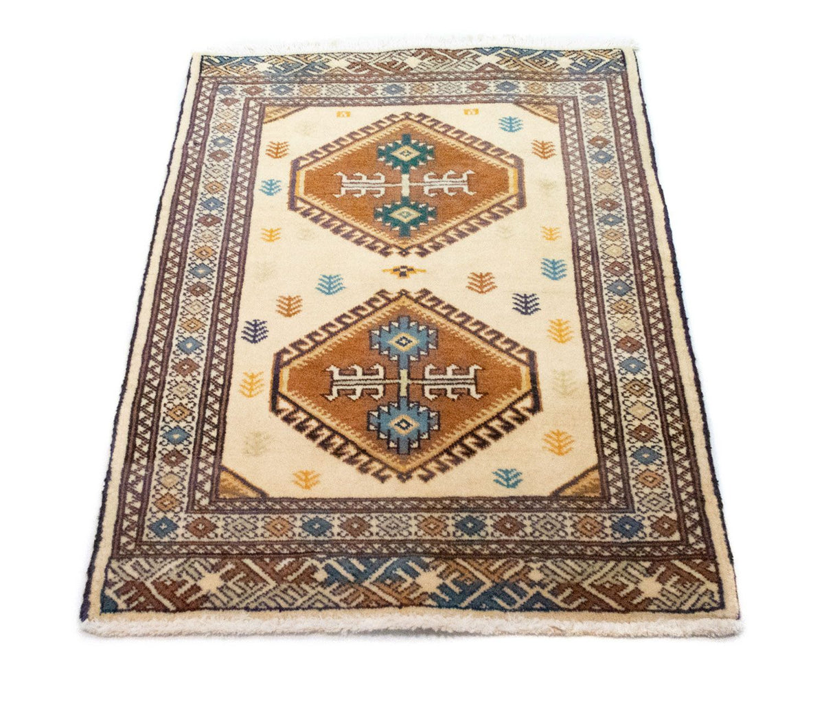 Turkaman Rug - 88 x 63 cm - beige