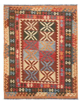 Kelim Rug - Splash - 204 x 158 cm - multicolored