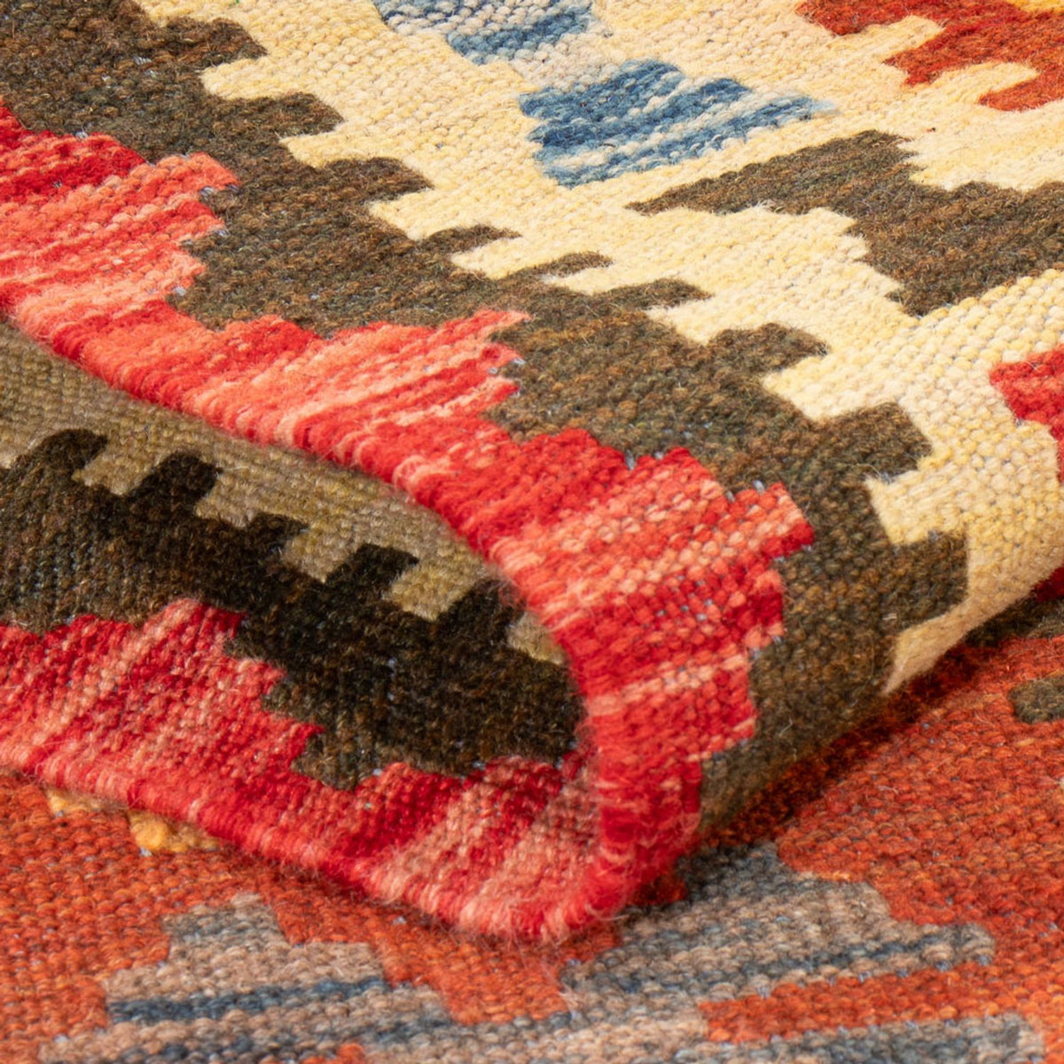 Runner Kelim Rug - Splash - 201 x 102 cm - multicolored