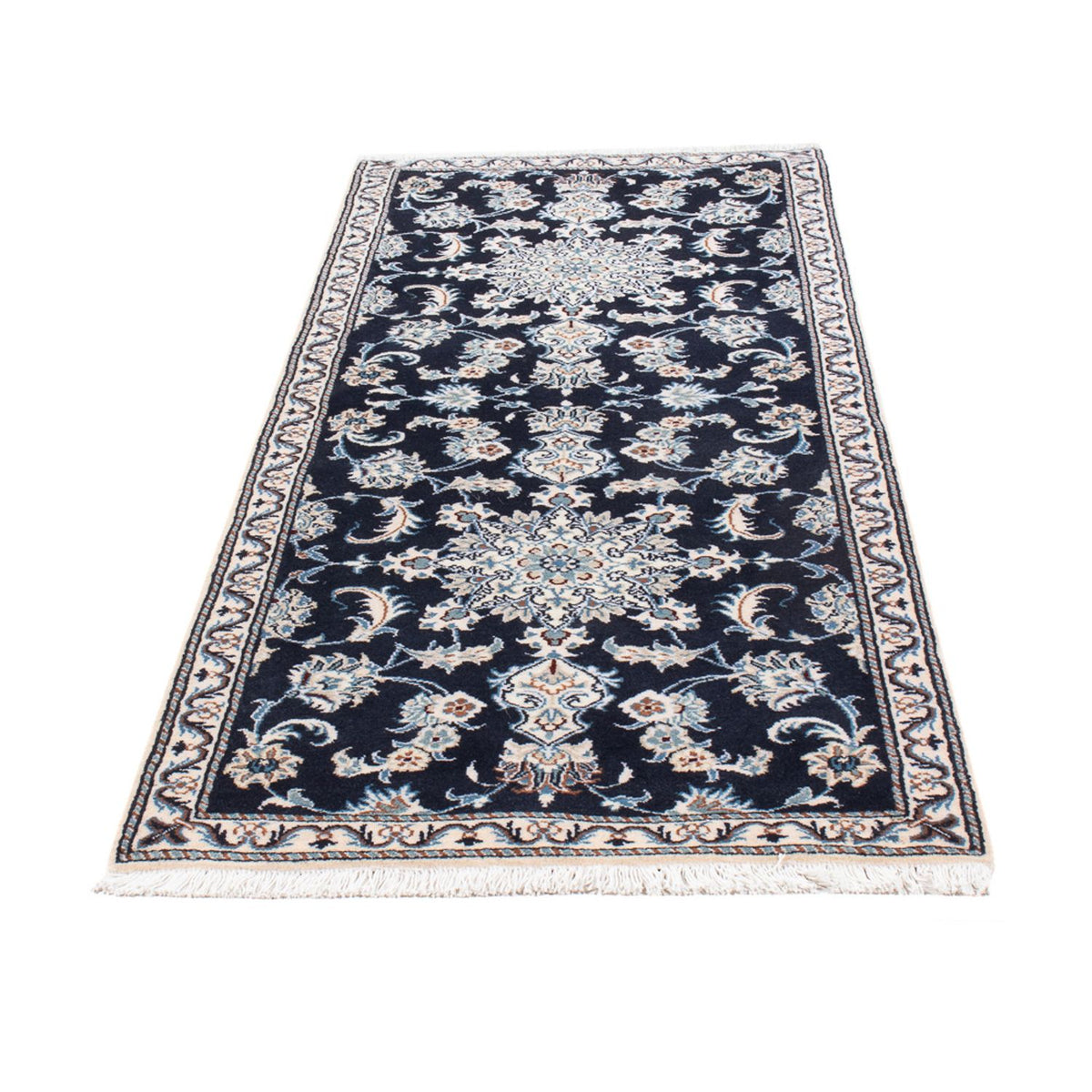 Runner Perser Rug - Nain - 210 x 79 cm - dark blue