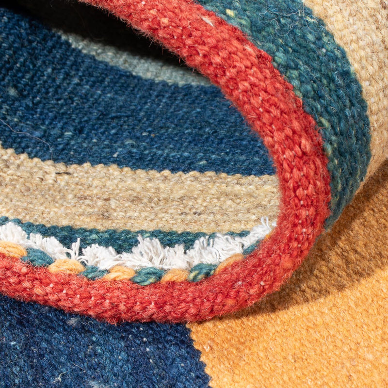 Kelim Rug - Oriental square  - 128 x 125 cm - mint green