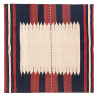 Kelim Rug - Oriental square  - 129 x 119 cm - mint green