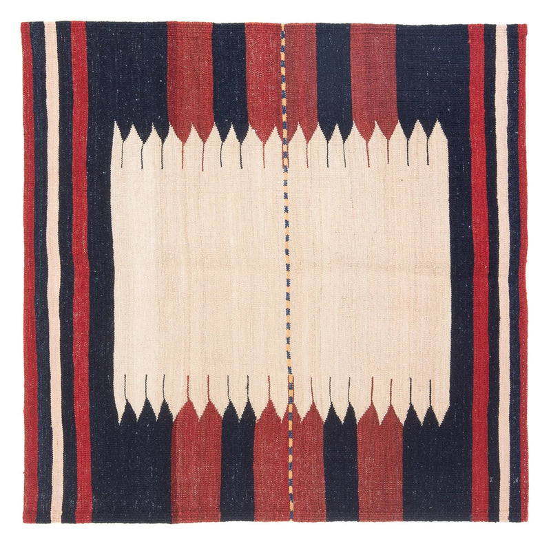 Kelim Rug - Oriental square  - 129 x 119 cm - mint green